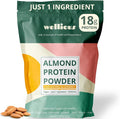 wellious Almond Protein Powder (Unflavored Unsweetened) - 18 Grams of Pure Healthiest Vegan Protein for Women &amp Men | Gluten-Free Soy-Free &amp Gut Friendly Protein Powder for Sports Nutrition