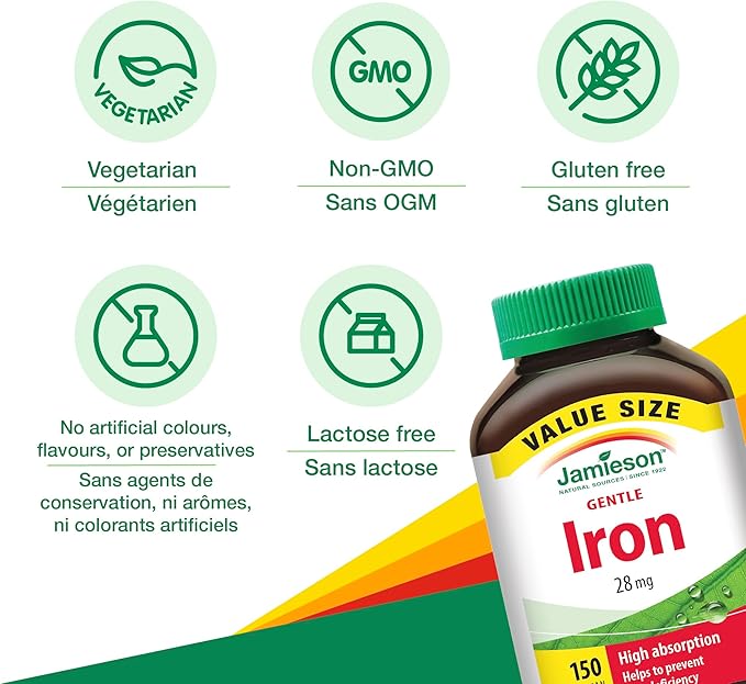Jamieson High Absorption Gentle Iron 150 caps Value Size