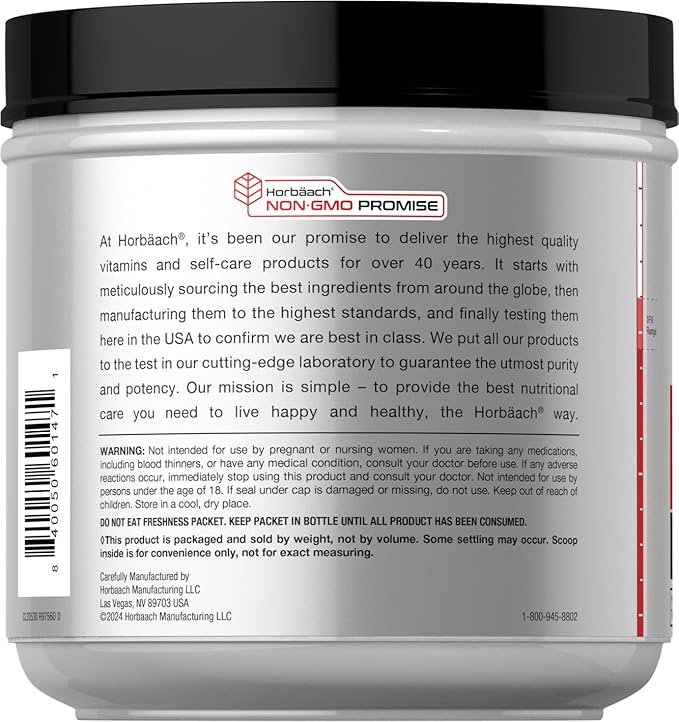 Horbaach Joint Support Supplement Powder | 1 lb | Glucosamine Chondroitin MSM &amp Turmeric | for Men and Women | Non-GMO &amp Gluten Free