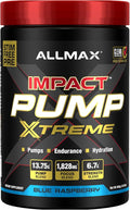 ALLMAX Impact Pump Xtreme Blue Raspberry - 465 g - Stim-Free Pre-Workout Formula - Supports Pumps Endurance &amp Hydration - Up to 30 Servings