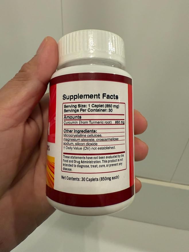 Curcumin Turmeric Curcuma Supplement 850 mg 30 Capsules