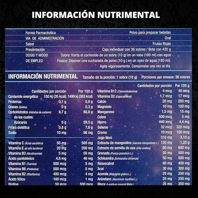 Kosmos Resveratrol Acaí Noni Complejo B