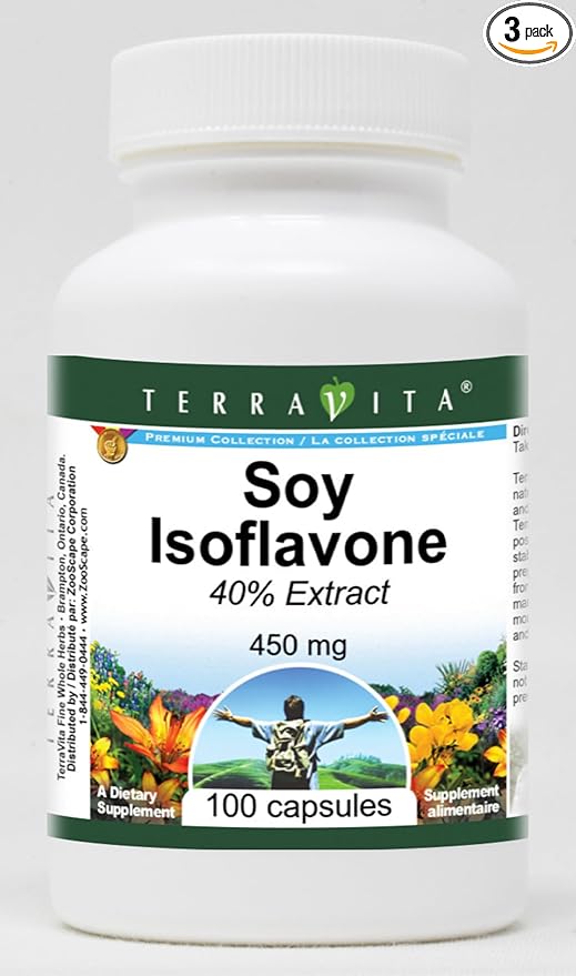Soy Isoflavone 40% - 450 mg (100 Capsules ZIN: 521917) - 3 Pack