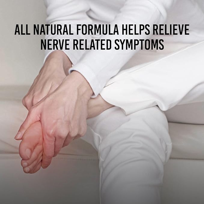 Nerve Support Supplement with 300mg Alpha Lipoic Acid Vitamin D3 Vitamin B1 B2 B6 B12 &amp Magnesium Glycinate One-per-Day Neuropathy Supplement – Daily Nutrient Blend 30 Capsules