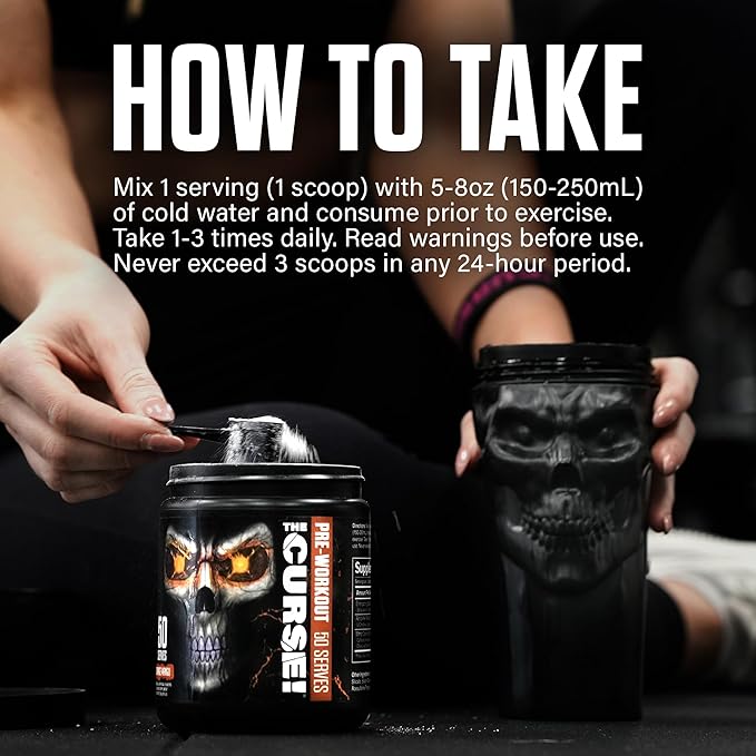 JNX SPORTS The Curse! Blue Raspberry Pre Workout Powder with Creatine – Extreme Energy Preworkout for Men &amp Women – 30 Servings – L Citrulline Beta Alanine &amp Caffeine for Pump Strength &amp