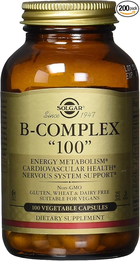 Solgar B-complex 100 100 Vegetable Capsules - Heart Health 100 Count (Pack of 12)