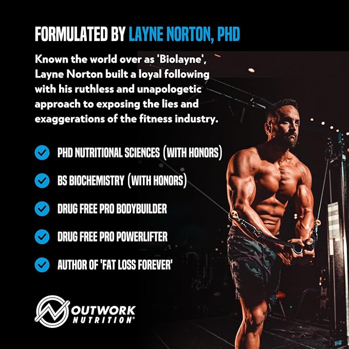 Outwork Nutrition Whey Isolate Protein Powder - Accelerates Muscle Building &amp Recovery - Low Lactose Gluten-Free - Post Workout Supplement - Enhanced Protein Synthesis Cookies &amp Cream 1.8lb