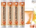 Glowsik Glutathione Effervescent Tablets for Skin Health 600mg Glutathione Reduced with Vitamin C for Lightening Antioxidants Supplements for Glowing Skin Health Orange Flavour (4 Orange)