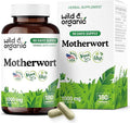 Wild &amp Organic Motherwort Capsules 1000 mg - Calmness &amp Women's Support - Natural Motherwort Supplement - 90 Days of Supply - 180 Vegan Herb Capsules - Non-GMO Gluten-Free No Additives