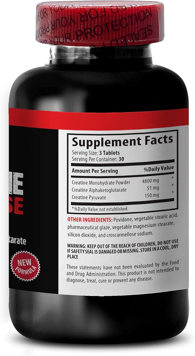 Bodybuilding Supplements for Men - CREATINE TRI-Phase - CREATINE 3X - creatine monohydrate Pills for Muscle gain - creatine unflavored - creatine hcl Pills - Muscle Recovery Supplements 1 Bot 90 Tabs