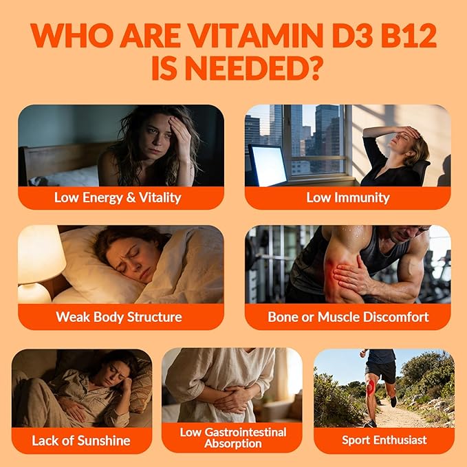Vitamin D3 B12 Gummies Vitamin D 10000IU &amp 500mcg Methyl B12 with Vitamin A C K Calcium Magnesium Zinc for Women &amp Men Support Eye Bone Energy