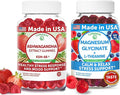 Lunakai USA Made Ashwagandha KSM-66 &amp Magnesium Glycinate Gummies Bundle – Daily Mood &amp Stress Support – 60 Non-GMO Gummies Each