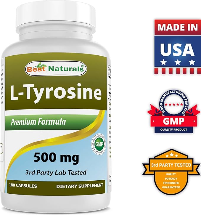 Best Naturals L-Tyrosine 500 Mg &amp Magnesium Oxide 500 mg