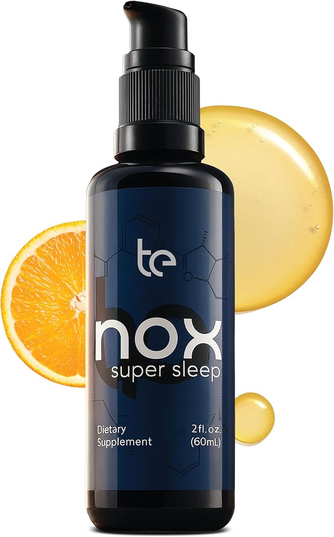 te Nox Super Sleep – Natural Sleep Aid for Relaxation &amp Circadian Rhythm Support | Helps Calm Restlessness Supports Melatonin Production &amp Sleep-Wake Cycle | Liquid Formula | Non-GMO | Made i