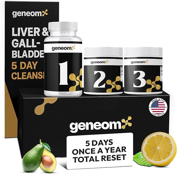 Advanced 5-Day Liver &amp Gallbladder Cleanse &amp Detox Formula – Lemon Juice Powder Malic Acid Magnesium &amp Vitamin C – Supports Liver Function Bile Flow &amp Gallbladder Health