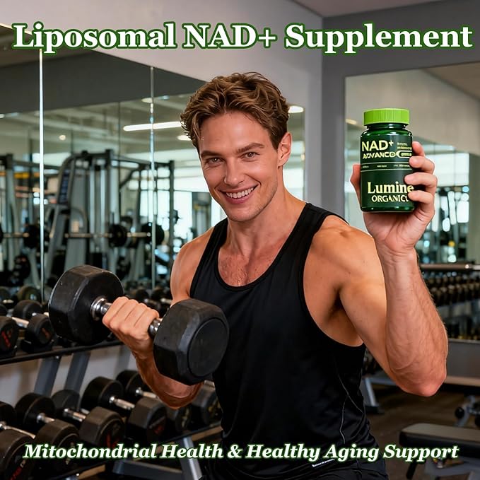 1PCSLumine Organics NAD+ Supplement for Energy Metabolism Support Liposomal Capsules Containing ResveratrolNicotinamide Ribosidean &amp QuercetinAlternative to NMN SupplementGluten-FreeVegan (1P