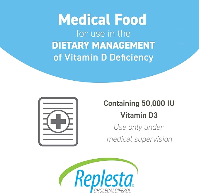 Replesta 50000 IU Vitamin D3 Cholecalciferol for Vitamin D Deficiency Once-Weekly Chewable Wafer Non-GMO Natural Orange Flavor 4 Pack (Pack of 2)