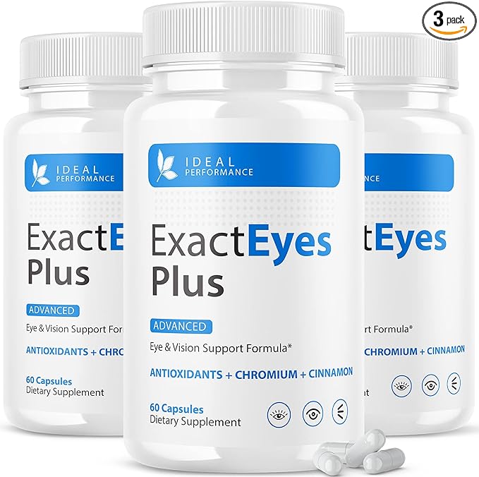 Exact Eyes Plus Advanced Eye Formula Vision Support Supplement Vitamins (3 Pack)