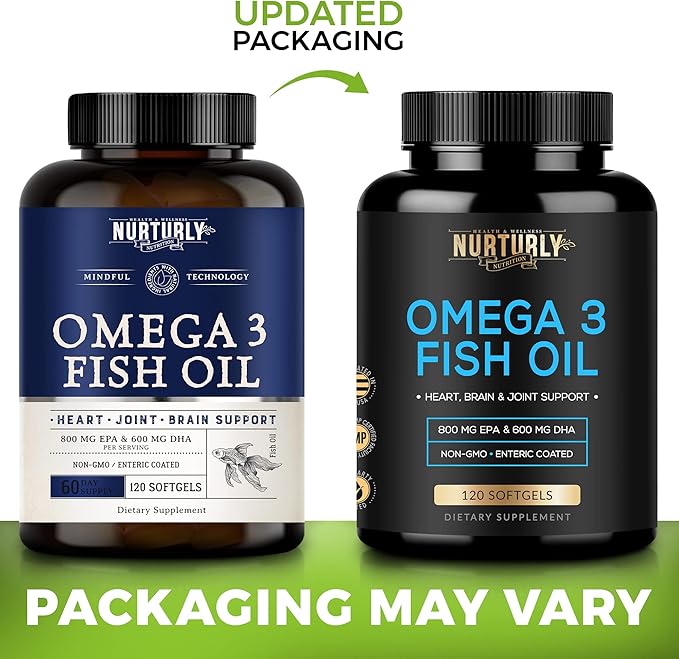 Vitamin B Complex and Omega 3 Fish Oil - B Vitamins B1B2B3B5B6B7B9B12 and Biotin – Fish Oil 2000mg 800mg EPA and 600mg DHA - Energy Immunity Joint Brain and Heart Health