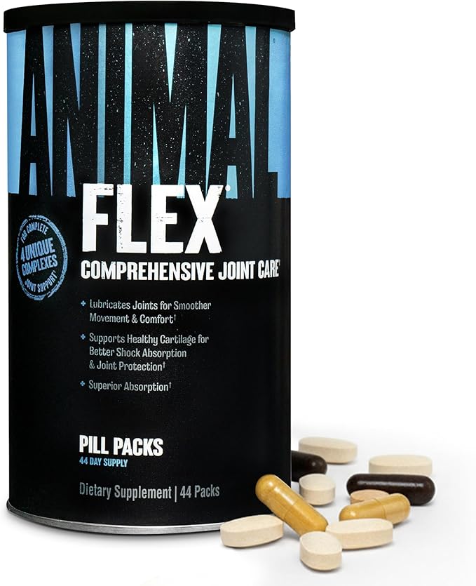 Animal Flex - Glucosamine Chondroitin Joint Supplement for Women and Men Discomfort with Turmeric MSM Boswellia for Cartilage Joint Health Muscles Back Knees Shoulder and Hip 44 Packs