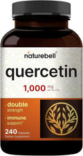 NatureBell Quercetin 1000mg - 240 Capsules - Ultra Strength Supplement for Healthy Immune Support* - Quercetin Dihydrate from Sophora Japonica - Bioavailable Form