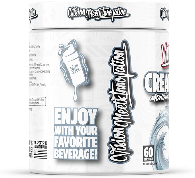 VMI Sports Creatine Monohydrate Unflavored Powder Muscle Mass – Strength – Size – Power | 5 Grams per Serving (300 Grams)