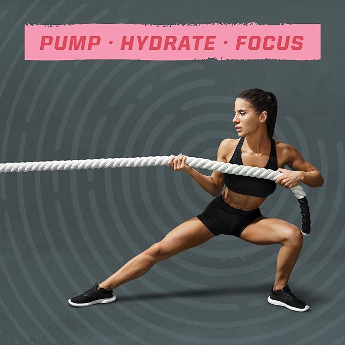 Sunwarrior Pre Workout Powder Energy Drink | Vegan Plant-Based Supplement | Pump Hydrate Focus Endurance &amp Strength Builder | Watermelon Flavored 30 Servings | Active Preworkout