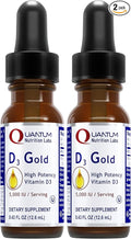 QNL D3 Gold - Vitamin D Liquid Drops - Bone Strength Supplement - Offers Cardiovascular &amp Immune Support - Premium Health &amp Wellness Product - 0.43 fl oz (Pack of 2)