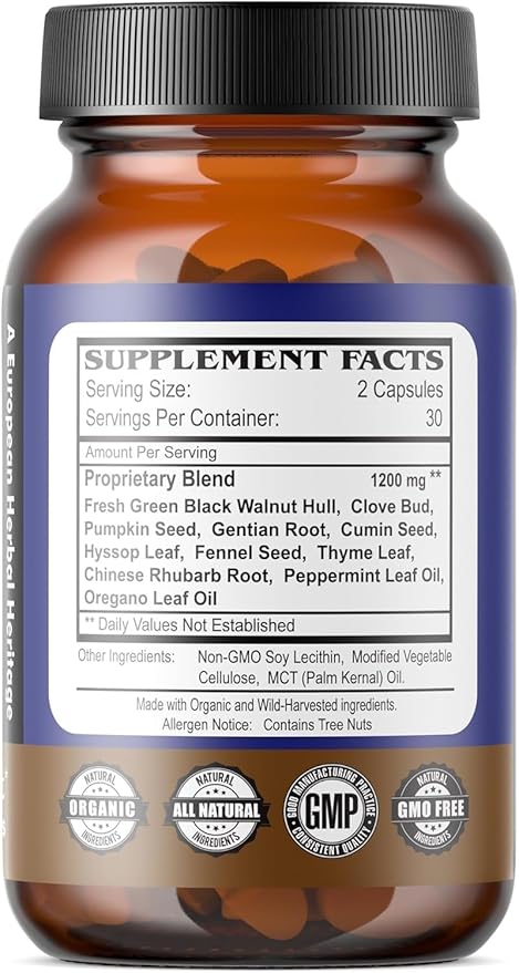 Daily Health - Purify Advanced Intestinal Support and Microbial Cleanse Formulation (60 Capsules) &amp Seatrition Immune Thyroid Support Wholefood Nutrition Seaweed Plants Vegan Friendly (90 Capsules