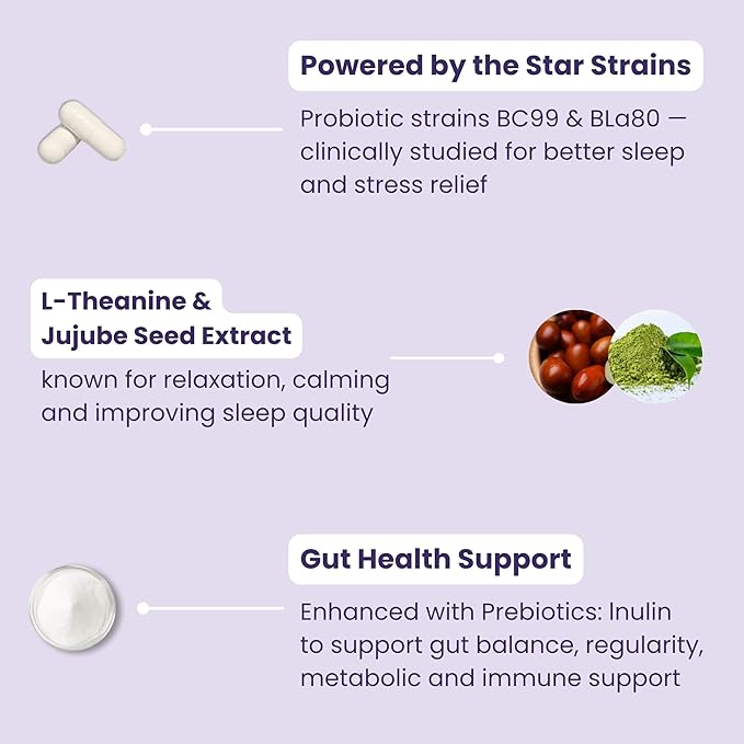 Women Probiotic Daily Wellness Capsules -100 Billion CFU with Unique 8 Strains Probiotics Non-Drowsy Daily Balance Support for Sleep Refresh &amp Relax Routines - 30 Capsules