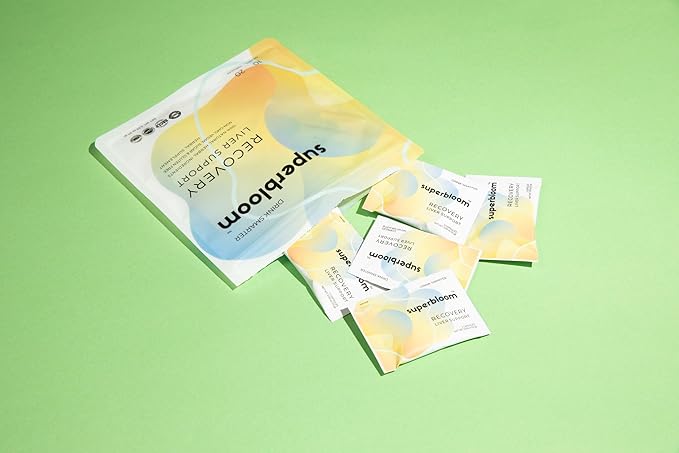 superbloom Recovery Liver Support - 2 Pack | Liver Detox with DHM Turmeric Milk Thistle | 10 Sachets 20 Capsules | Enjoy The Night Own The Morning