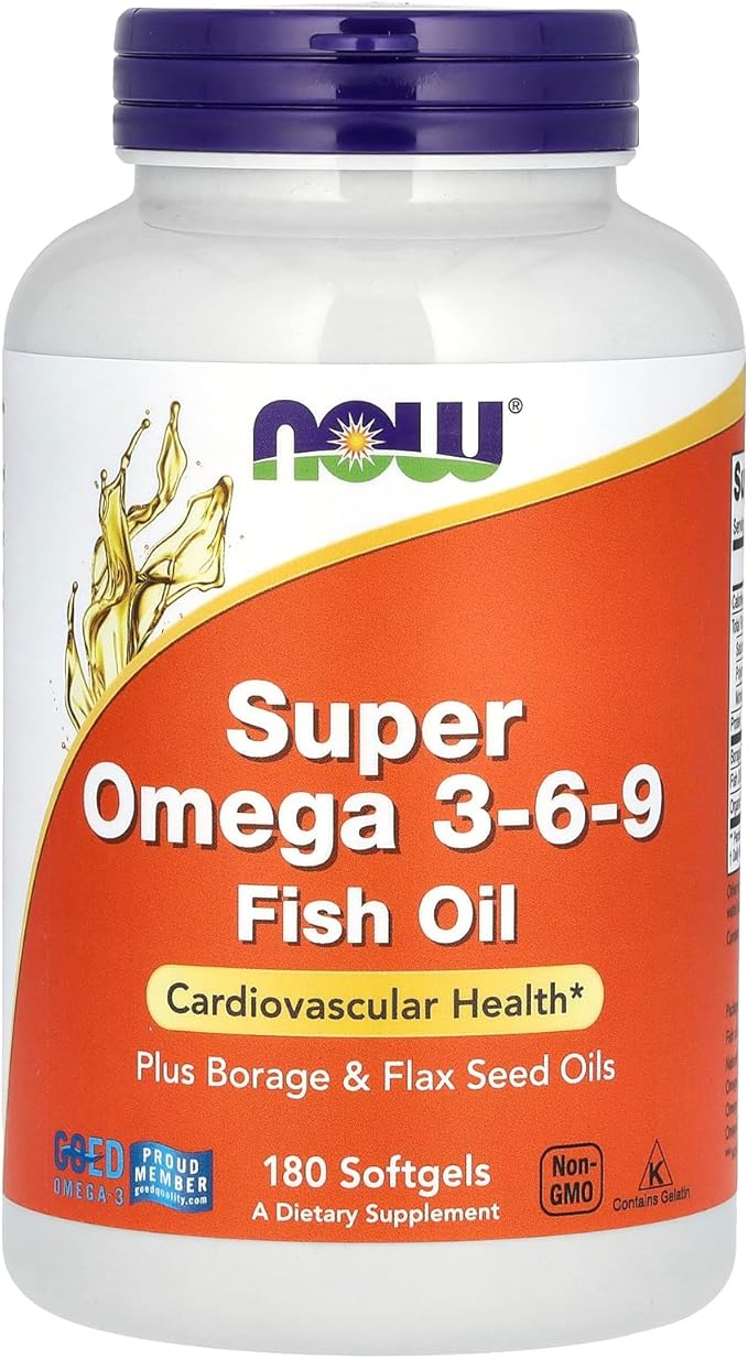Now Foods Super Omega 3-6-9 Soft-gels 1200Mg 180-Count