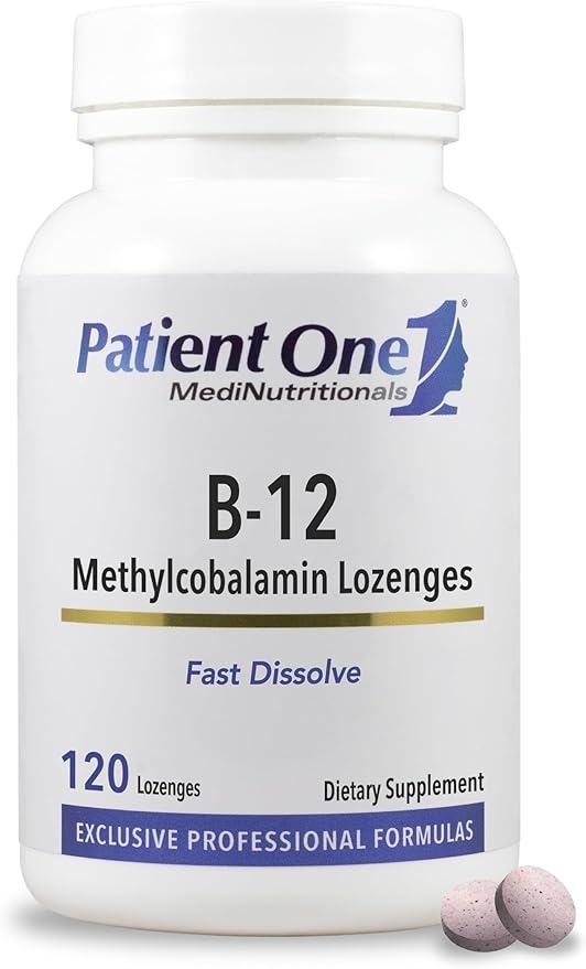 Patient One Vitamin B12 2000mcg Lozenges | Supplement to Support Energy and Heart and Nervous System Health* | Methylcobalamin Form | 120 Lozenges