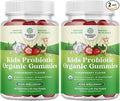 USDA Organic Probiotic Gummies for Kids - Vegan Non-GMO Kids Probiotic Gummy Vitamin for Immunity and Digestive Health - Gentle 2.5B CFU Organic Probiotics Strawberry Flavor 60 Count (Pack of 2)