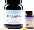 NatureWise [1] Collagen Peptides Powder + Hyaluronic Acid &amp Vitamin C - Non-GMO - 30 Servings + [1] Flaxseed Oil 1200mg - Organic Cold Pressed - 30 Softgels[30-Day Supply]