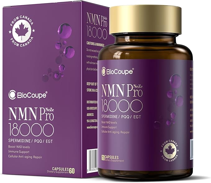 NAD Supplement for Anti Aging and Cell RegenerationSupports Cellular Energy Brain MuscleNicotinamide Riboside (NR)ErgothioneineTrans-resveratrol60 Capsules 30-Day Supply