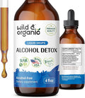 Wild &amp Organic Alcohol Detox Drops - Liver &amp Kidney Cleanse with Milk Thistle Chanca Piedra Stone Breaker - Anti Alcohol Complex for Liver Cleanse Detox - Vegan No Sugar &amp Additives - 4