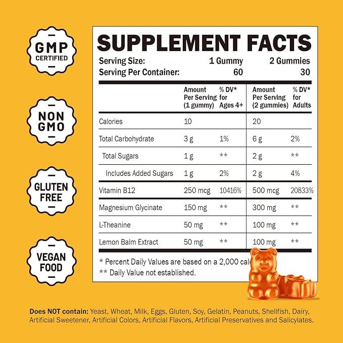 Magnesium Glycinate Gummies Calcium Citrate Gummies for Kids &amp Adults Bone Support