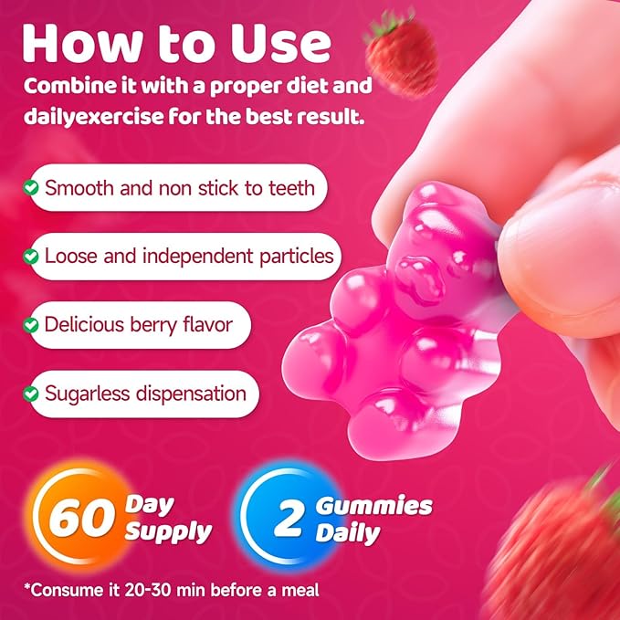 Magnesium glycinate Gummies High Absorption Magnesium Glycinate- Sugar Free Vegan Gummies for Adults with Vitamin D3 Zinc - Sleep Stress Bone &amp Memory Support - 60 Count Raspberry