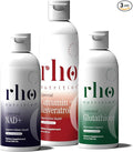 Rho Nutrition - Cellular Health Essentials Bundle – Liquid Liposomal Supplements for Healthy Aging &amp Cellular Support - NAD+ Curcumin + Resveratrol &amp Glutathione (3 Pack)