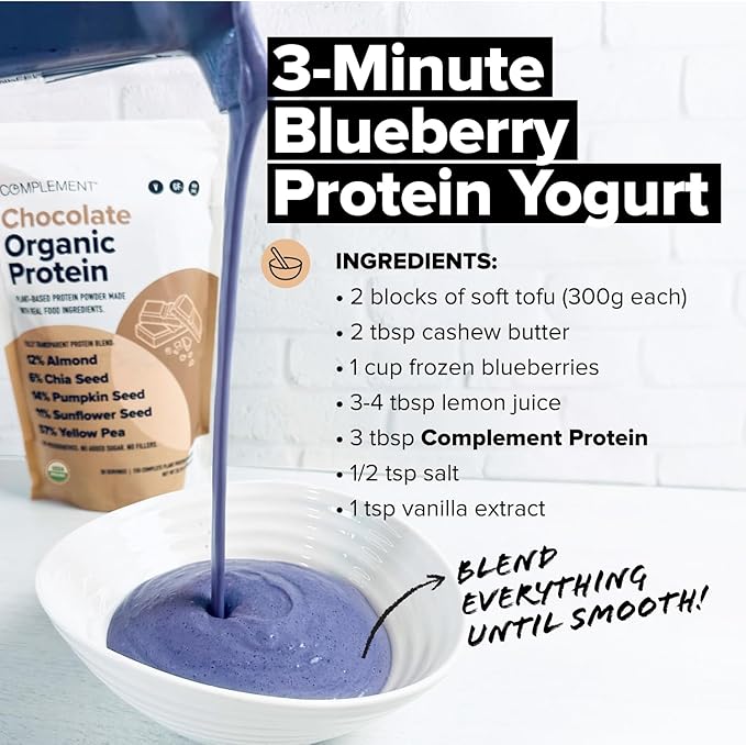 Complement Organic Protein Bundle | Unflavored Chocolate &amp Vanilla Vegan Protein for Post-Workout Recovery &amp Daily Nutrition