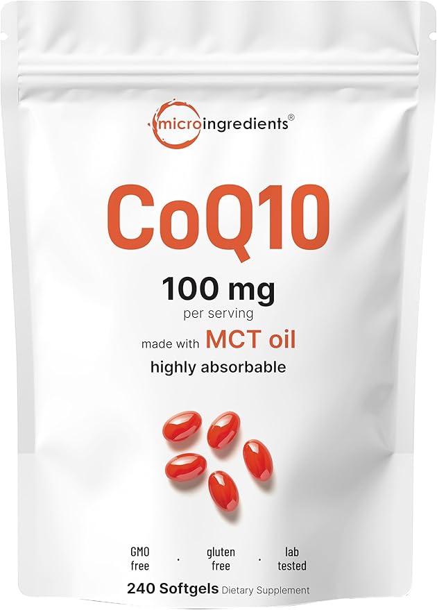 Micro Ingredients Vitamin D3 10000iu + K2 200mcg &amp CoQ10 100mg Bundle 2 Pack | Essential Sunshine Vitamins | High Absorption Ubiquinone
