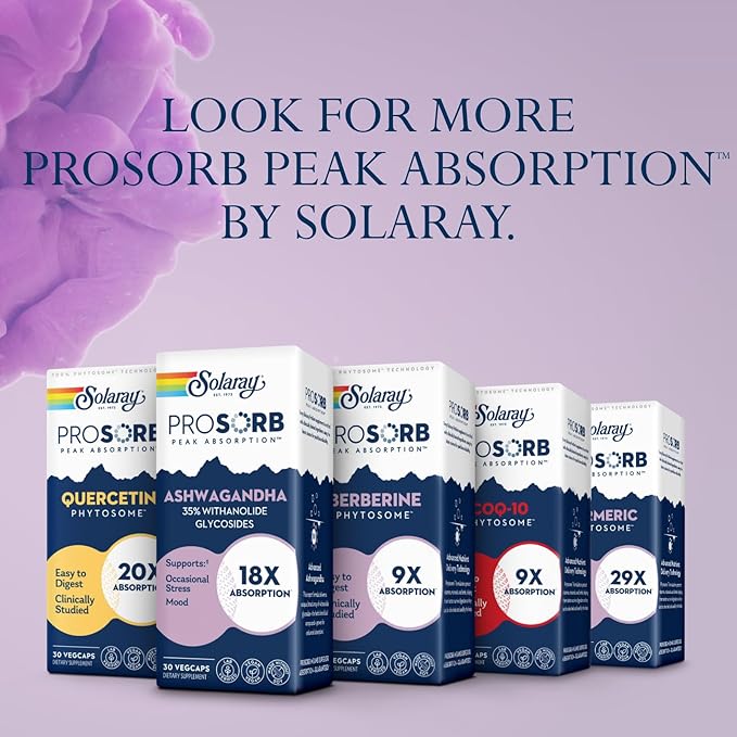 SOLARAY Ashwagandha Capsules 18X Absorption - Ashwagandha Root and Leaf Extract 240 mg - Occasional Stress Relief and Mood Support Supplement - Vegan 60-Day Guarantee - 30 Servings 30 VegCaps