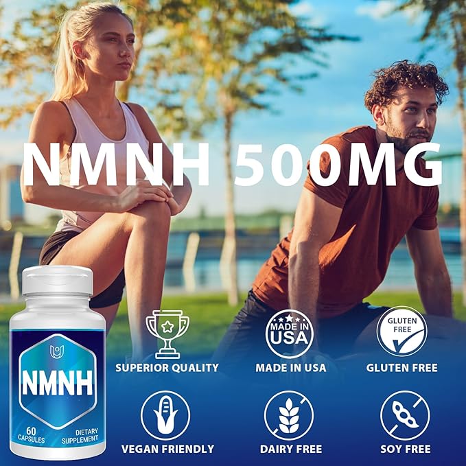 NMNH (Dihydronicotinamide Mononucleotide) NAD Supplement to Boost NAD+ Levels as We Age (May Be More Effective Than Nicotinamide Riboside) NMNH Supplement for Anti-Aging 60 Capsules (60 Servings)