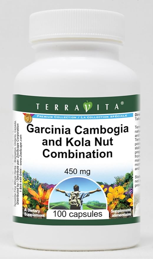 Garcinia Cambogia and Kola Nut Combination - 450 mg (100 Capsules ZIN: 516377)