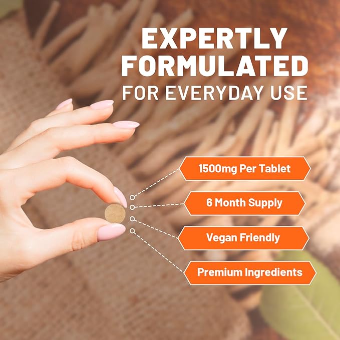 Ashwagandha 1500mg 180 Vegan Tablets | 6 Months’ Supply | Pure High Strength Ashwagandha Root Extract | Made in UK by Prowise Healthcare