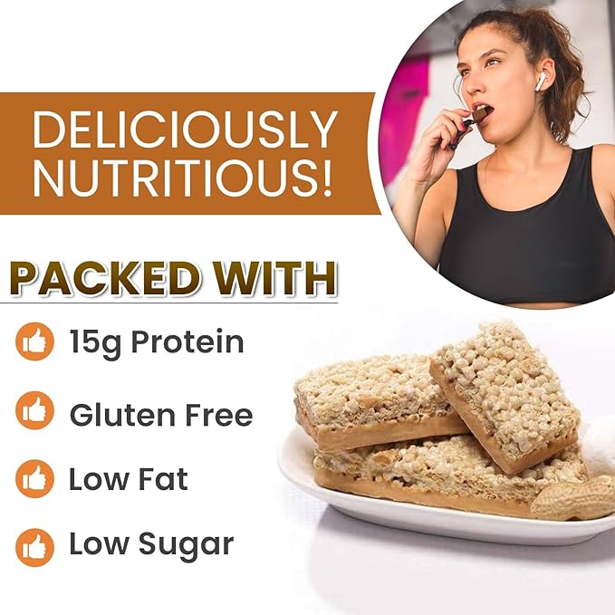 BestMed - High Protein Nutrition Bar - Low-Carb 15g Protein Low Sugar High Fiber Low Calorie Meal Replacement Bar (Peanut 1 Box - 7 Count)