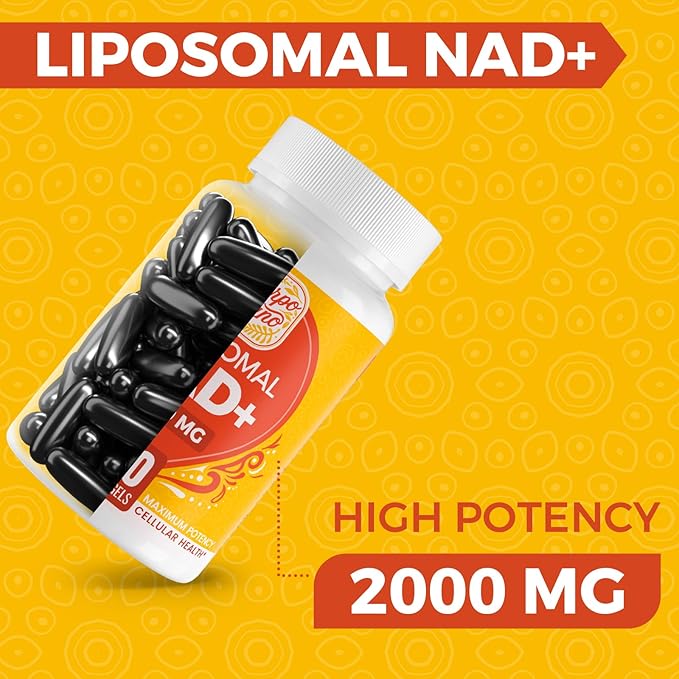 2000 MG NAD Supplement Liposomal NAD+ with High Absorption More Efficient Than Nicotinamide Riboside Pure &amp Plus Boosting Supplement Aging Defense Metabolism &amp Cellular 60 softgels