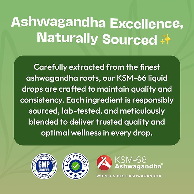 Drops Of Nature KSM-66 Ashwagandha Liquid Drops (Mixed Berry 60ml) &amp Magnesium Glycinate &amp Ashwagandha Drops (Mixed Berry 60mL) – Vegan Fast-Absorbing – Daily Support for Clarity Calm &amp