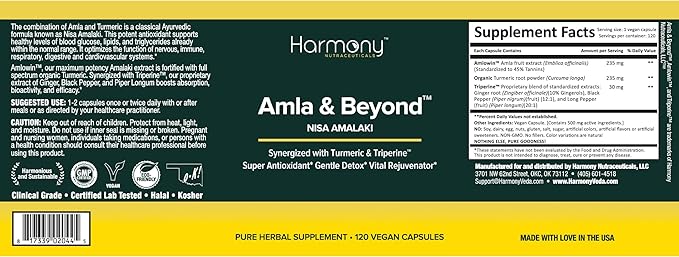 Amla &amp Beyond™ (Nisa Amalaki) Dr. Gumman's Clinical Grade Highest Potency Maximum Bioavailability